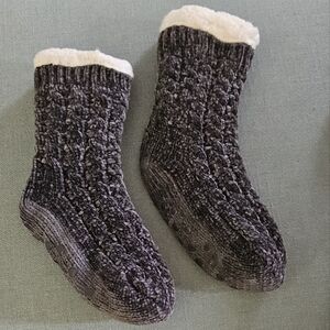 Cozy Cable Knit Slipper Socks